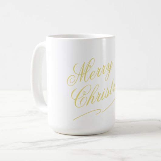 Mug Joyeux or de Noël (Devant gauche)