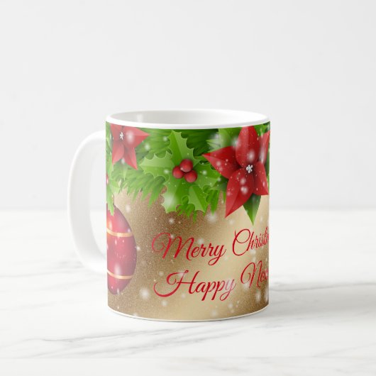 Mug Joyeux or de Noël (Devant gauche)