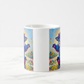 Mug Joyeux ours drôle Abstrait joli art animal (Centre)