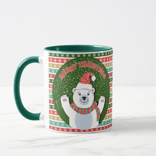 Mug Joyeux ours en peluche de Noël (Gauche)