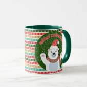 Mug Joyeux ours en peluche de Noël (Devant droit)