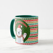 Mug Joyeux ours en peluche de Noël (Devant gauche)