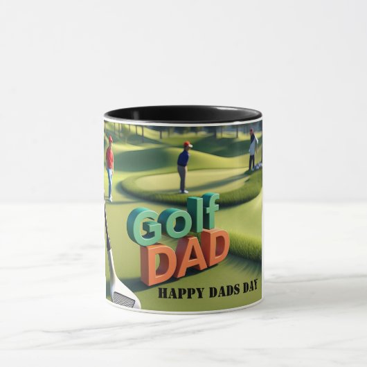 Mug Joyeux papa de jour "Golf Papa" Custom (Centre)