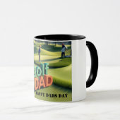 Mug Joyeux papa de jour "Golf Papa" Custom (Devant droit)