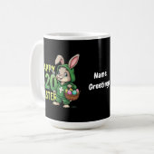 Mug Joyeux Pâques drôle Bunny Design lapin de Pâques A (Devant gauche)