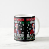 Mug Joyeux Pâques drôle Joe Biden Père Noël Noël (Devant droit)