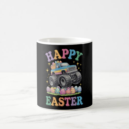 Mug Joyeux Pâques Funny Monster Truck Crush Oeufs (Centre)