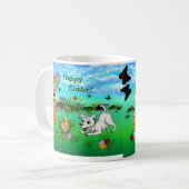Mug Joyeux Pâques ! Lapin, poussin et chiot (Devant gauche)
