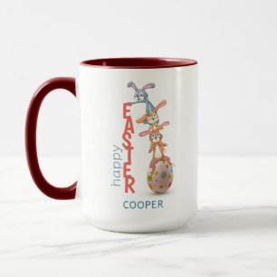 Mug Joyeux Pâques mignonne amusant lapin moderne oeuf