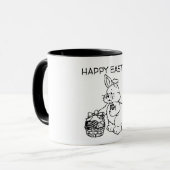 Mug Joyeux Pâques ou votre texte mignon lapin de Pâque (Devant gauche)