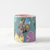 Mug Joyeux Pâques, Pastel OEufs de Pâques avec 3 photo (Centre)