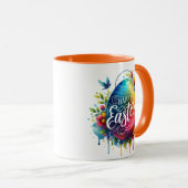 Mug Joyeux Pâques : Vibrant Oeuf de Pâques (Devant droit)