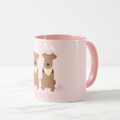 Mug Joyeux Pâques Welsh Terriers Chiens Lapin Oreilles (Devant droit)
