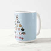 Mug Joyeux Pawlidays Chien arbre de Noël (Devant droit)