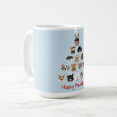 Mug Joyeux Pawlidays Chien arbre de Noël (Devant gauche)
