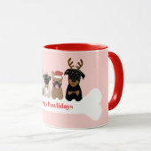Mug Joyeux Pawlidays Chiens de Noël (Devant droit)