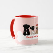 Mug Joyeux Pawlidays Chiens de Noël (Devant gauche)