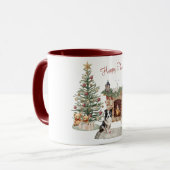 Mug Joyeux Pawlidays Design de Chien - Collie (Devant gauche)