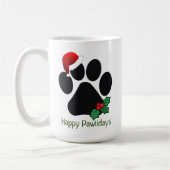 Mug Joyeux Pawlidays Fun Père Noël Empreinte de patte (Gauche)