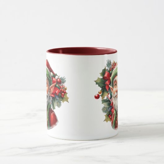 Mug Joyeux Père Noël Elf (Centre)