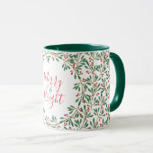 Mug Joyeux personnalisé & Bright mule cadeau de Noël (Devant droit)