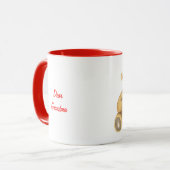 Mug Joyeux petit ours de Noël personnalisé (Devant gauche)