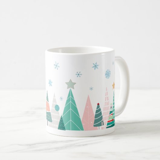 Mug Joyeux petits arbres de Noël (Devant droit)