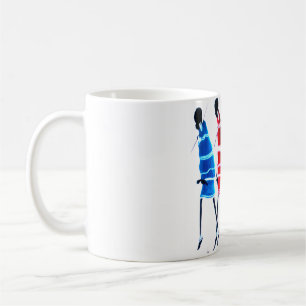 Mug Joyeux peuple Massaï Guerriers Marcher Art Imprime