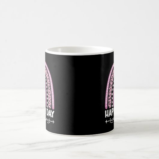 Mug Joyeux Pi Day 3.14 Leopard Rainbow Math Enseignant (Centre)