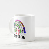 Mug Joyeux Pi Day Mathématique Leopard Rainbow (Devant gauche)