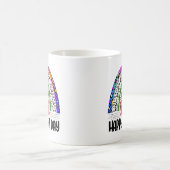 Mug Joyeux Pi Day Mathématique Leopard Rainbow (Centre)