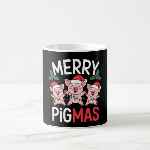 Mug Joyeux Pigmas Noël Cochon Chapeau de Père Noël Lum