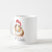 Mug Joyeux Pigmas Noël Guinée porc café (Devant gauche)