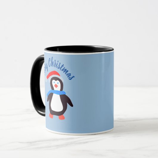 Mug Joyeux pingouin de Noël (Devant gauche)