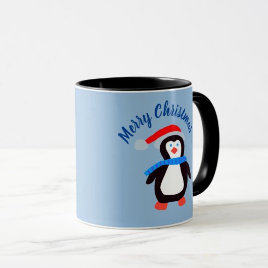 Mug Joyeux pingouin de Noël (Devant droit)