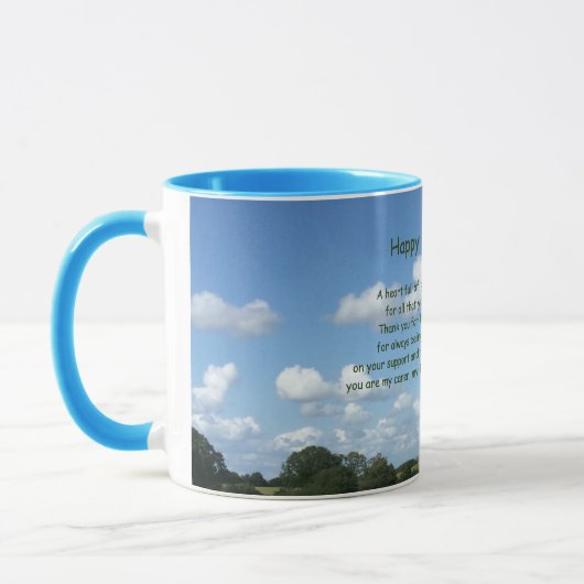Mug Joyeux poème de la fête des pères personnalisé (Gauche)