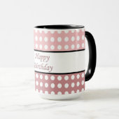 Mug Joyeux point Polka d'anniversaire (Devant droit)