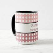 Mug Joyeux point Polka d'anniversaire (Devant gauche)