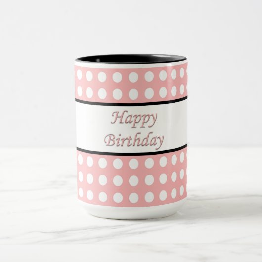 Mug Joyeux point Polka d'anniversaire (Centre)