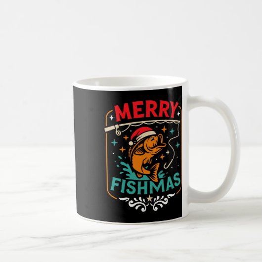 Mug Joyeux Poissons B Poisson Noël Doux moche Noël (Droite)