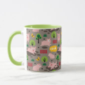 Mug Joyeux Porcelets Dans La Boue (Gauche)