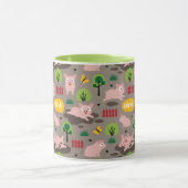 Mug Joyeux Porcelets Dans La Boue (Centre)