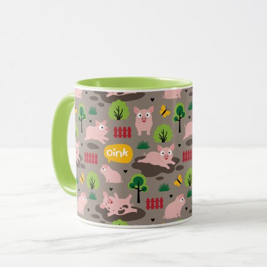 Mug Joyeux Porcelets Dans La Boue (Devant gauche)