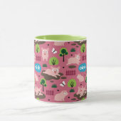 Mug Joyeux Porcelets Dans La Boue (Centre)