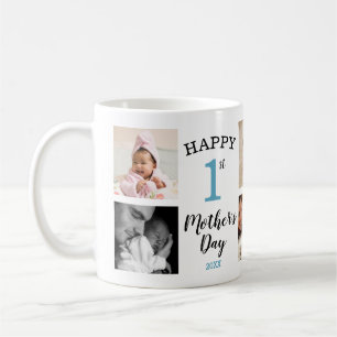 Mug Joyeux premier anniversaire de fête des mères Bleu