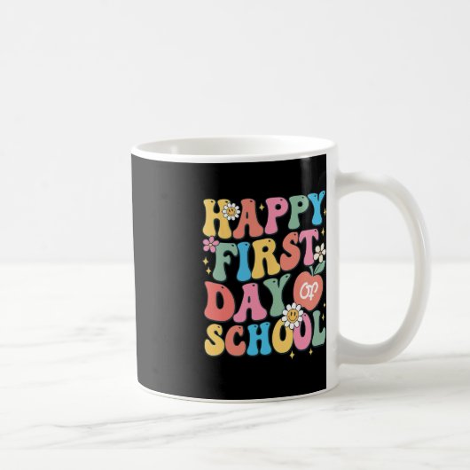 Mug Joyeux premier jour de l'école enseignant garçons (Droite)