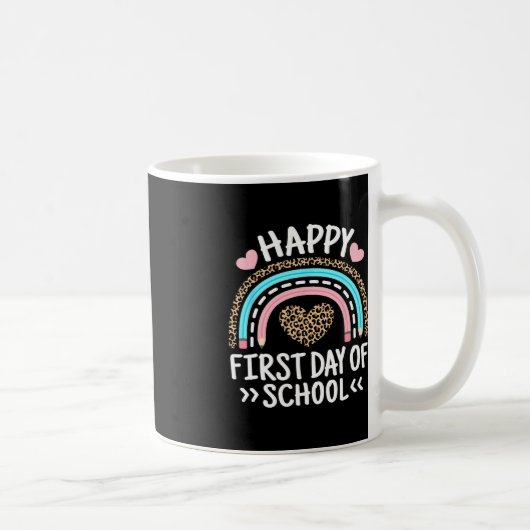 Mug Joyeux Premier Jour De L'École Tenue Arc-En-Ciel P (Droite)