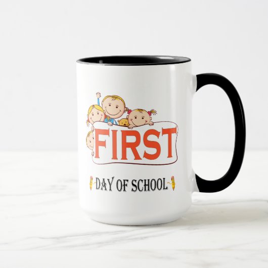 Mug Joyeux premier jour d'école Retour à l'école bébé (Droite)