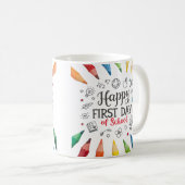 Mug Joyeux premier jour d'école | Revenir à l'école (Devant droit)