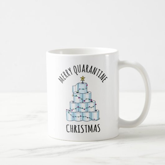 Mug Joyeux Quarantaine Arbre de Noël Papier toilette (Droite)